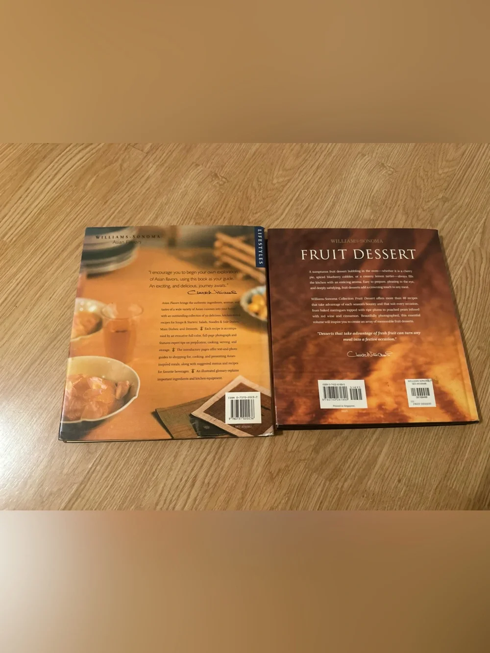 Williams Sonoma Cookbooks.